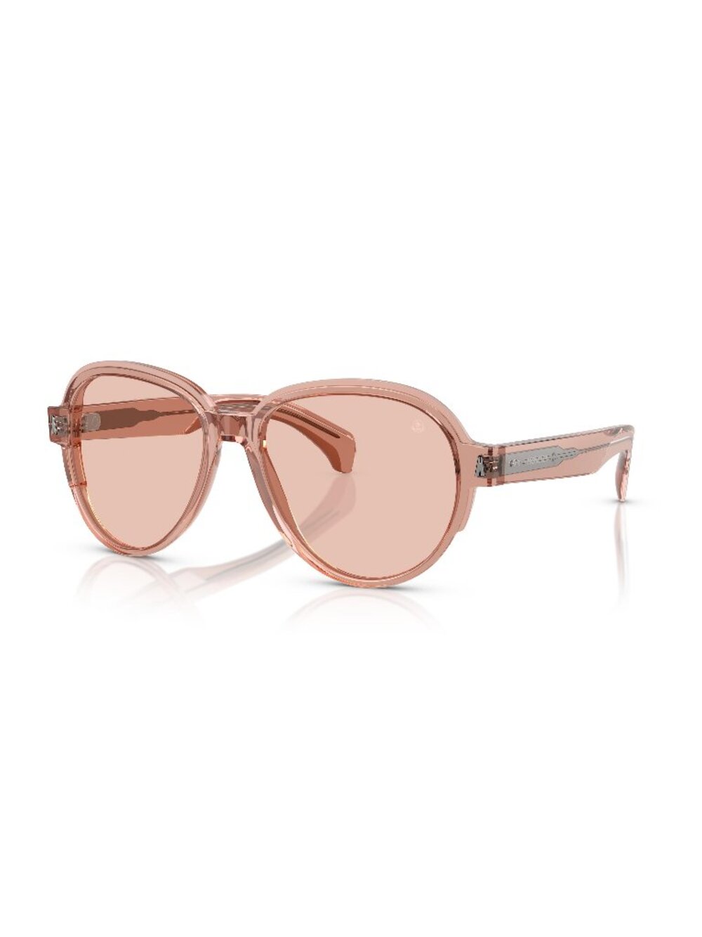 New Moncler Unisex Sunglasses Pink Aviator Lens Acetate Frame ME6005 SWANSPAN 57